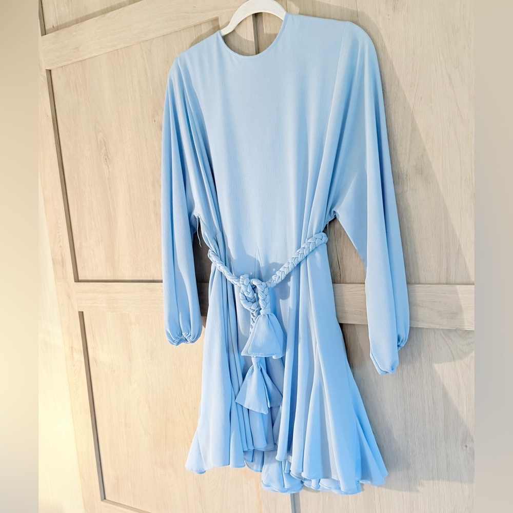 Gianni Bini Sky Blue Dress with Braided Belt